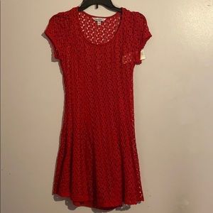 Red Crochet Dress